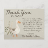 Gänsedusche Wasserfarbe Danke Karte (Vorderseite)