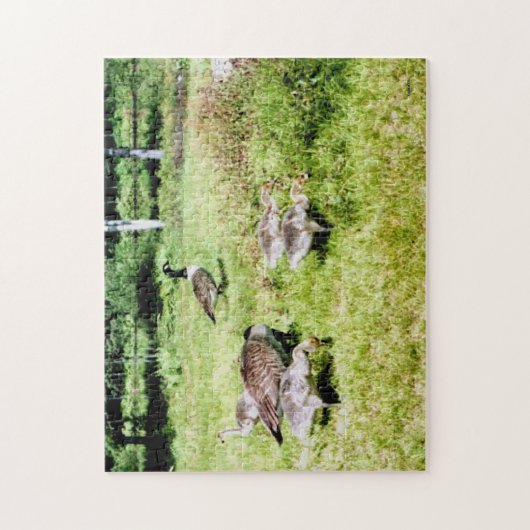 Gänsefamilie Puzzle (Vertikal)