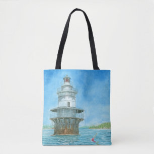 Gänsefelsen Leuchtturm Aquarell Tasche