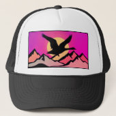 Gänsefliegen bei Sonnenuntergang Truckerkappe (Vorderseite)