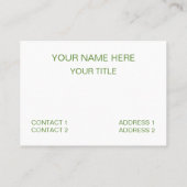 Gänsegeflügel Visitenkarte (Rückseite)