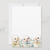 Gänsegeschlechtsneutrale Babydusche Einladung (Rückseite)