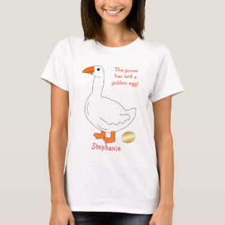 Gänsegoldenes Ei Design Personalisiert T-Shirt