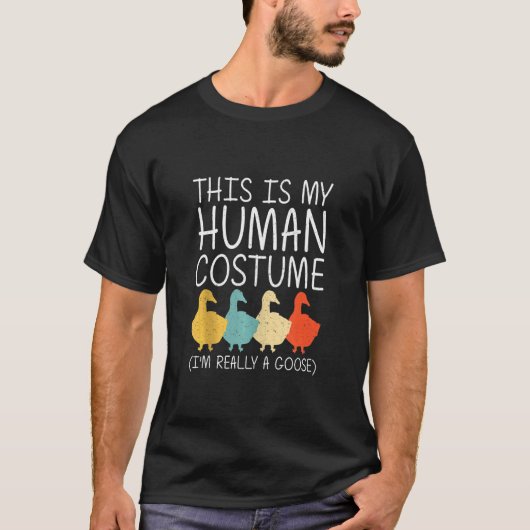 GänseHalloween Menschliche Kostüme Wasservögel Tie T-Shirt (Vorderseite)