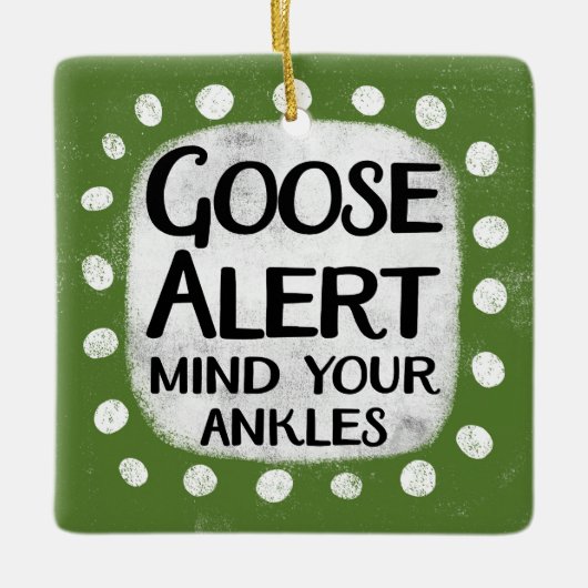 Gänseharnung Keramikornament (Vorderseite)