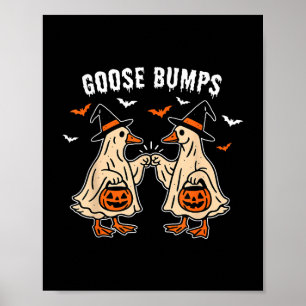 Gänsehaut Ente Pumking Halloween Lustig Retro Poster