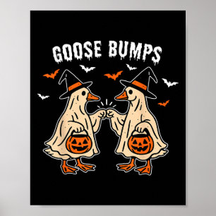 Gänsehaut Ente Pumking Halloween Lustig Vintage Poster