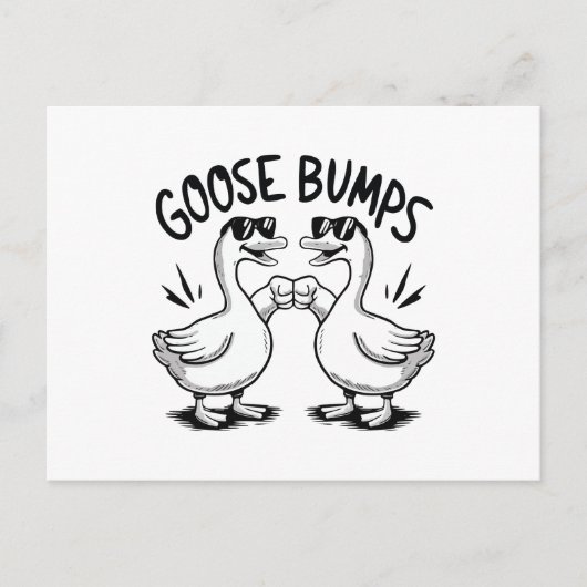Gänsehaut Feiertagspostkarte (Vorderseite)