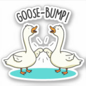 Gänsehaut Funny Animal Puff Aufkleber (Vorderseite)