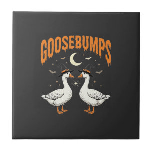 Gänsehaut Halloween Hexe Gänse Vektordesign Fliese