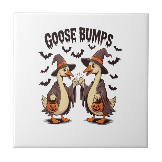 Gänsehaut Halloween Hexe Herbst Fliese (Vorderseite)