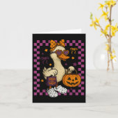 Gänsehaut Halloween Spooky Goosey Albern Gänse Pu Karte (Gelbe Blume)