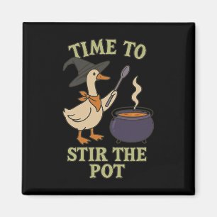 Gänsehaut Halloween Zeit zum Umrühren des Pot Caul Magnet
