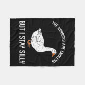 Gänsehaut Horror Endlos, aber ich Bleibe Albernen  Fleecedecke (Vorderseite (Horizontal))