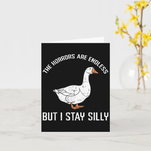 Gänsehaut Horror Endlos, aber ich Bleibe Albernen Karte (Gelbe Blume)