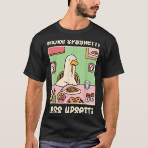 Gänsehaut Meme Spaß Sprichwort Mehr Spaghetti T-Shirt