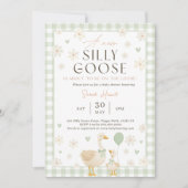 Gänsehinderdusche lädt grün ein. Neutraler Gin Einladung (Vorderseite)