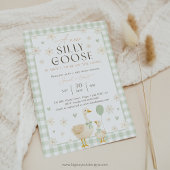 Gänsehinderdusche lädt grün ein. Neutraler Gin Einladung