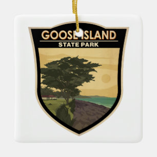 Gänseinsel-Staatspark Texas Vintage Keramikornament