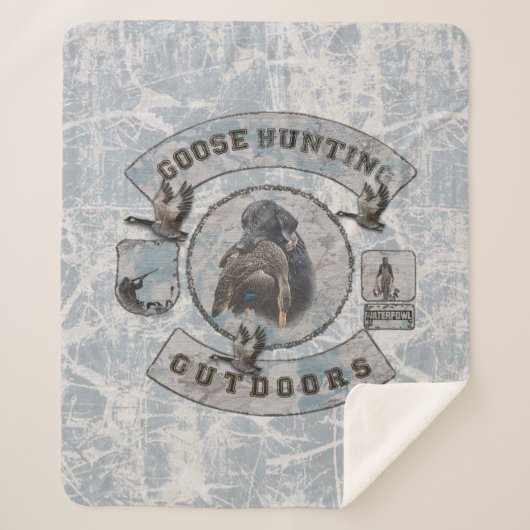 Gänsejagd Fleece Blanket Sherpadecke (Vorderseite)