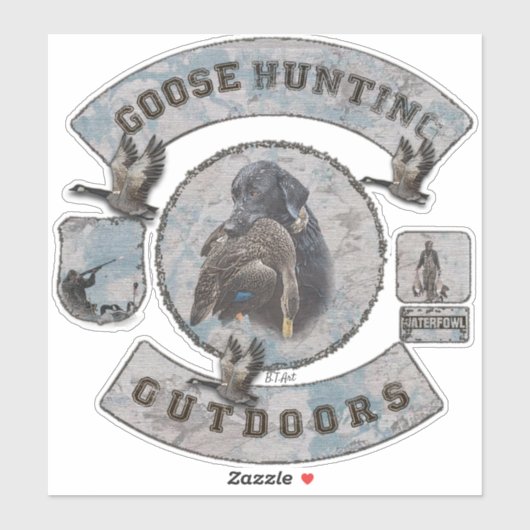 Gänsejagdsticker Aufkleber (Blatt)