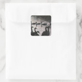 Gänsekleber Quadratischer Aufkleber (Tasche)