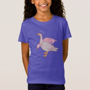 Gänsemädchen Whimsische Volkskunst-Gänse-Duo T-Shirt