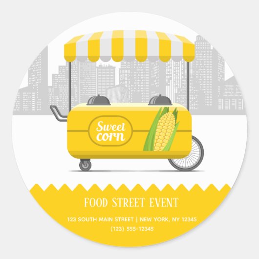 Gänsemais Runder Aufkleber (Vorderseite)