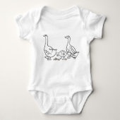 Gänsemarsch Baby Strampler (Vorderseite)