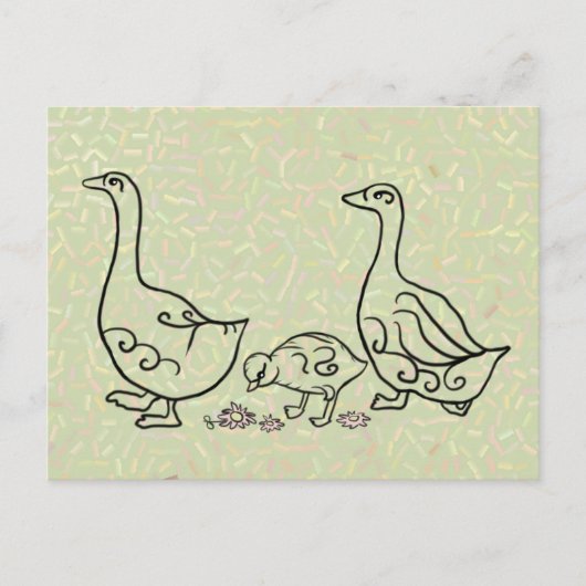 Gänsemarsch Postkarte (Vorderseite)