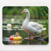 Gänsemutter mit Gänseküken Mousepad (Vorne)