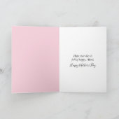 Gänsemutter mit rosa Tulpen Karte (Innenseite)