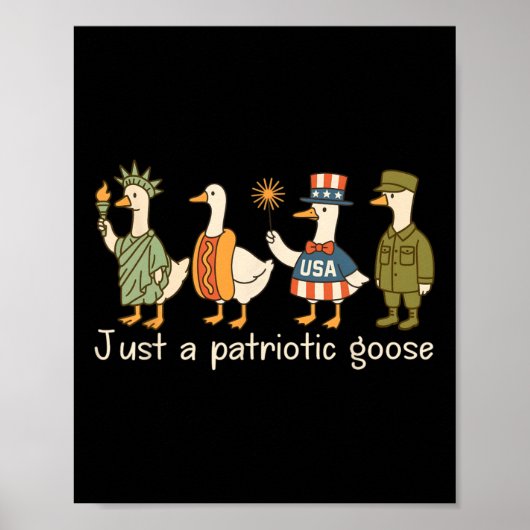 Gänseparade am 4. Juli Spaß Poster (Vorne)