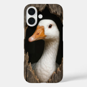 Gänsepinkeln aus gezacktem Holzloch iPhone 16 Hülle