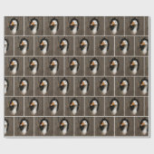 Gänsepinkeln aus gezacktem Holzloch Geschenkpapier (Flach)