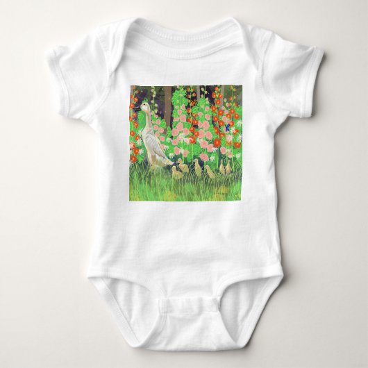 Gänserfamilie Baby Strampler (Vorderseite)