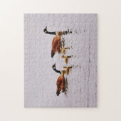 Gänserfamilie des Fünf-Natur-Puzzles Puzzle (Vertikal)