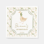 Gänserhymne Kinderzimmer Geburtstagsparty mit Mono Serviette (Vorderseite)