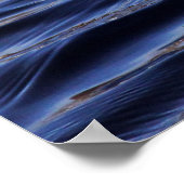 Gänseschwamm auf blauem Foto Poster (Ecke)