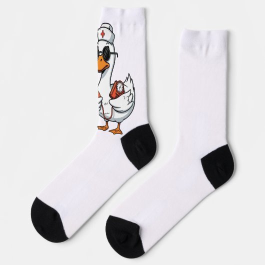 Gänseschwester Handschellen Lustige Verrückte Gäns Socken (Linkes Detail)