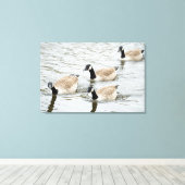 Gänseschwimmen Leinwanddruck (Insitu (Holzboden))