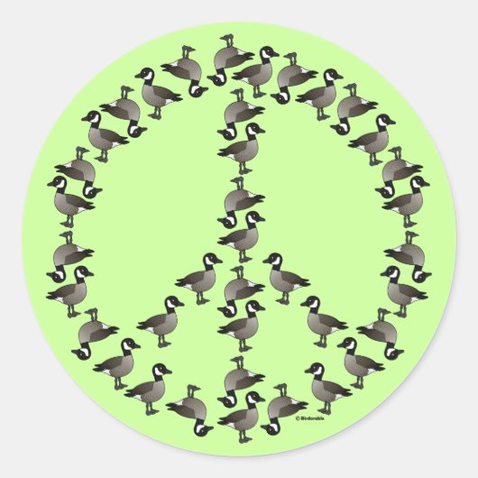 Gänsesymbol Runder Aufkleber (Vorderseite)