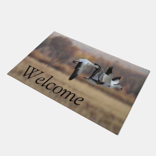 Gänsetrio Fußmatte (Schrägansicht)