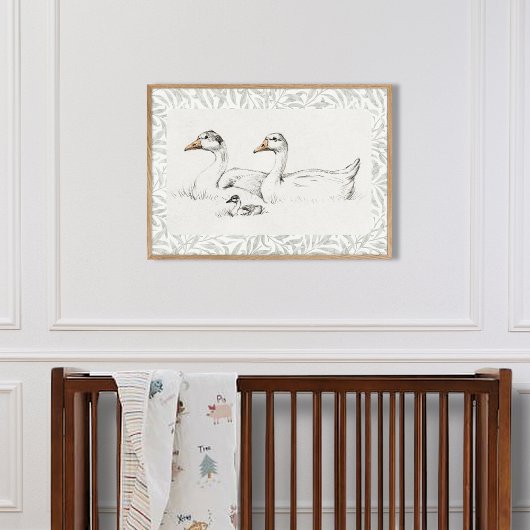 GänseVintages Kinderzimmer Poster