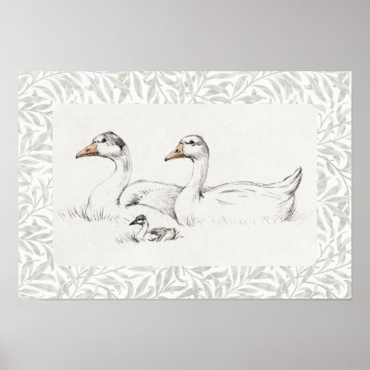 GänseVintages Kinderzimmer Poster (Vorne)