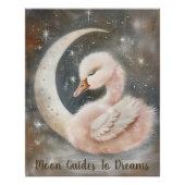 Gänsevögelbaby auf dem Mond Poster (Vorderseite)