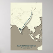 Gänsewanderungsplan mit Bar - Minimalistisch Poster (Vorne)