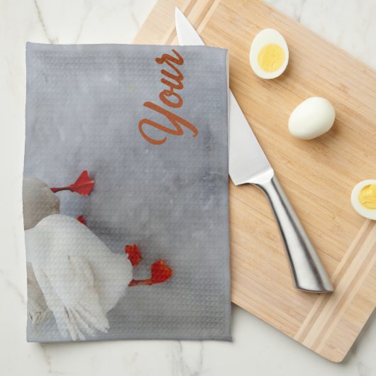 Gänseweiß Geschirrtuch (Viertel Falte)