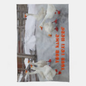 Gänseweiß Geschirrtuch (Vertikal)