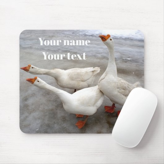 Gänseweiß Mousepad (Mit Mouse)